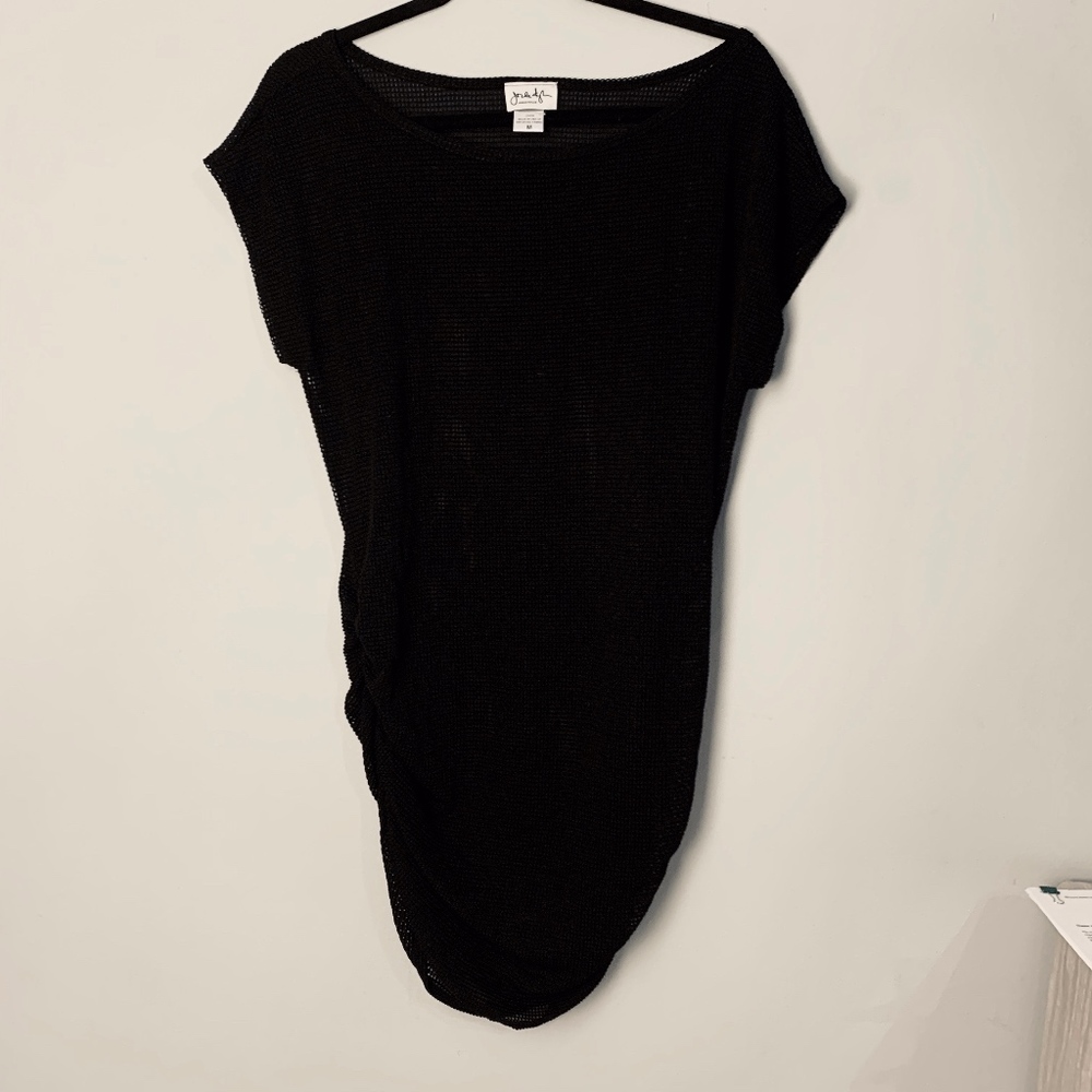 Black Mesh Beach Coverup Dress Jordan Taylor, S/M